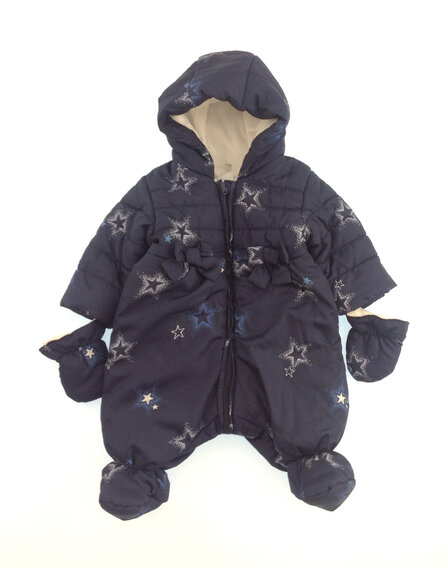 IDEXE csillagmintás sötétkék overál kesztyűvel