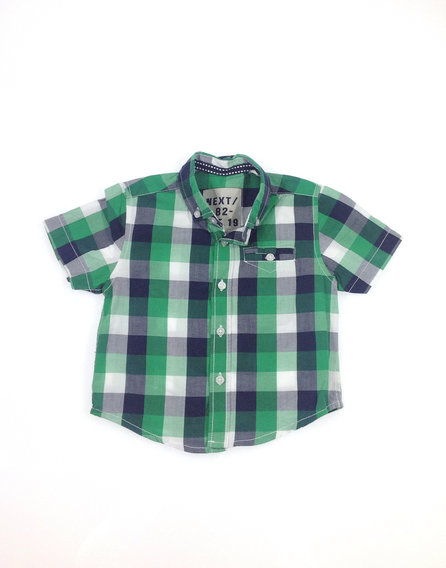 Next zöld kockás kisfiú ing