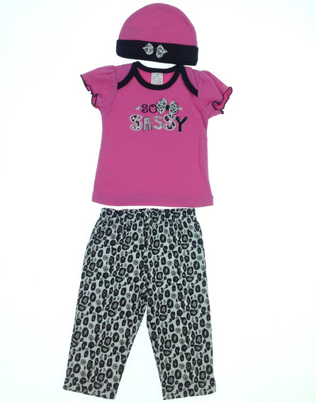 Baby feliratos baba póló leggings-sel és sapkával