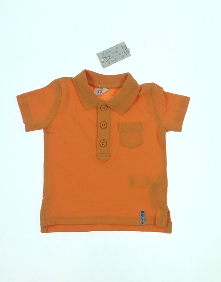 F&F narancssárga ingszerű baba póló